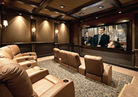 image of basement home theater