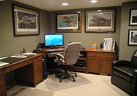 image of basement home office